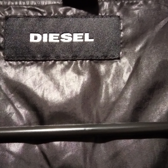 Diesel "D-Neyt" Black Denim/ Mesh Trim Detachable Hood Men's Jacket M - Picture 12 of 16
